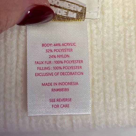 NWT/GWP Lilly Pulitzer White Embellished Hat with Pearls and Rhinestones - Picture 6 of 8